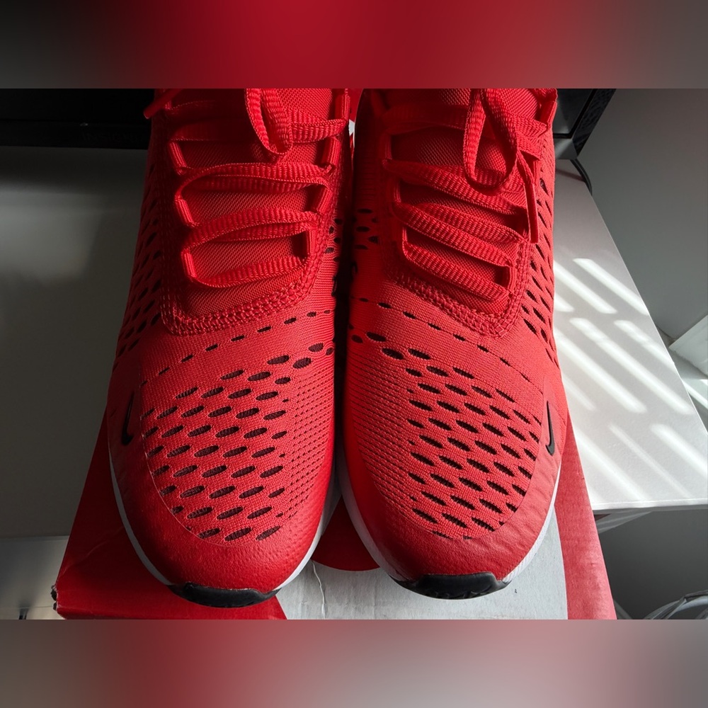 Nike Red and Black Air Max 270 Athletic Sneakers - Picture 4 of 9